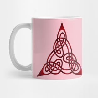 Triangle Knot With Doubled Threads Red Mug